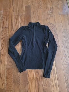Alo Yoga Black Half-Zip  Sweater - Athletic Fit